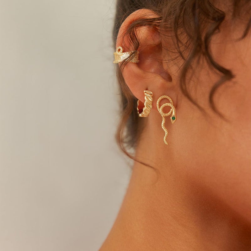 MYEARS Women Ear Cuff Earring Gold Non Pierced Ear Cartilage Clip on Wrap Hoop 14K Gold Filled Tiny Boho Beach Simple Minimalist Delicate Handmade Hypoallergenic Jewelry Gift-Sold as Single/Pair - Image 2